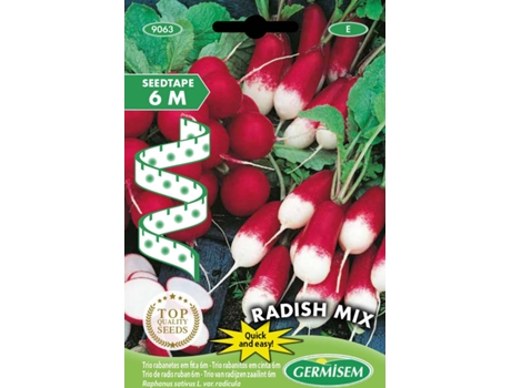 Sementes  Rabanete Em Fita De 6 M