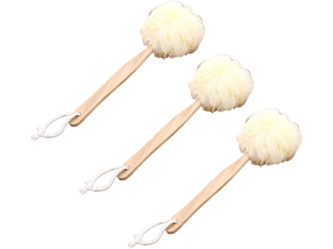 Lurelia Kit De 3 Escovas De Banho De Cuidado Corporal, Pega Ergonómica E Cor Amarelo
