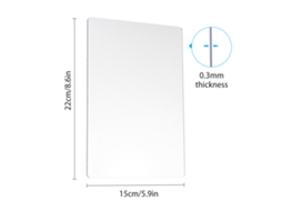 2pcs Placas de Corte Standard de Policarbonato 22x15cm para Máquina de Corte e Estampagem A5 | S/MARCA