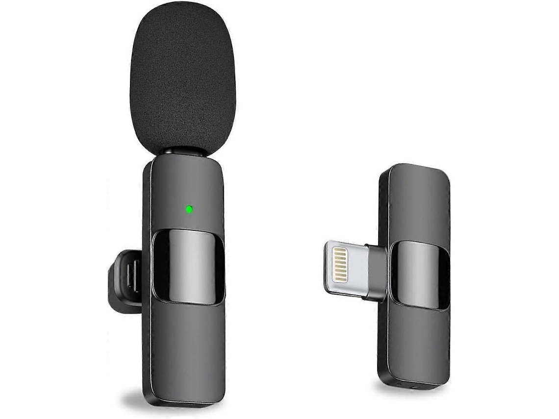 Microfone De Impacto Lapela Sem Fio Profissional Para Iphone, Ipad Microfone Condensador Omnidirecional Entrevista, Vídeo, Podcast, Vlog Y Aquaforge