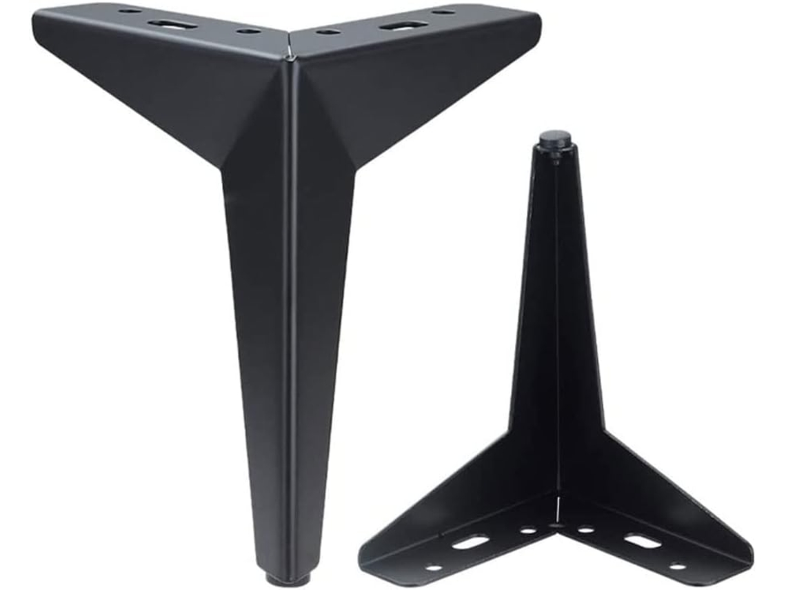 1 Pé Metálico Triangular Para Montagem De Mesas, Armários E Sofás