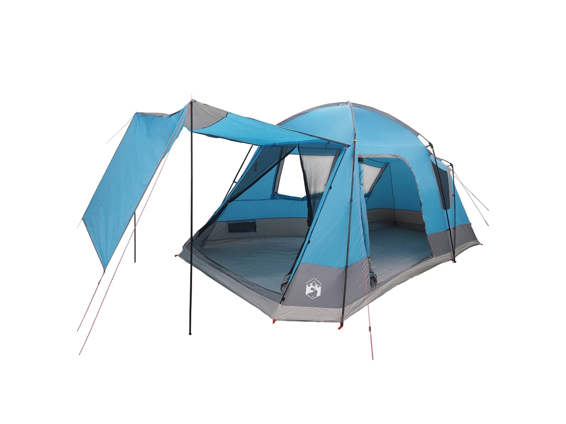 Conjunto 1.0 Barraca De Camping Vidaxl Azul Poliéster (8 Pessoas)
