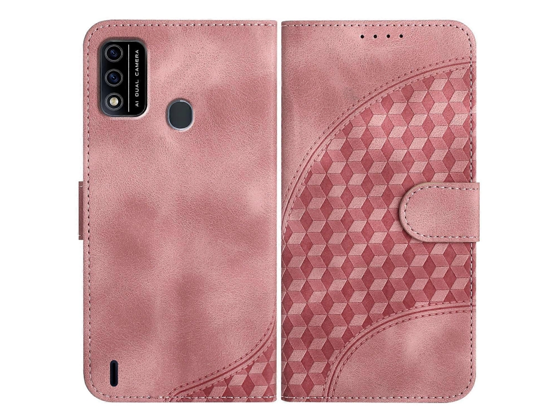 Capa De Couro Para Celular Com Estampa De Cabeça De Elefante E Cordão