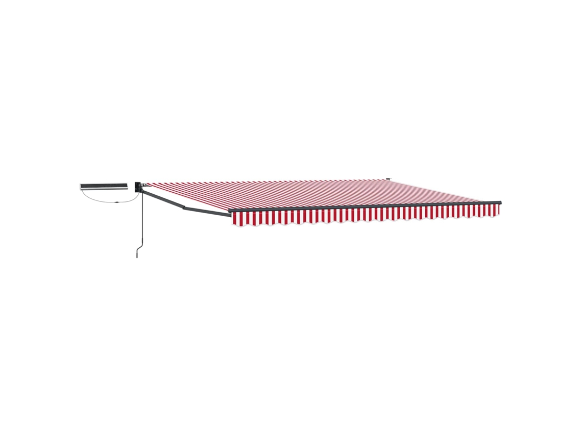 Conjunto 1 Toldo Elétrico Vidaxl Vermelho Poliéster (5 X 3 M)