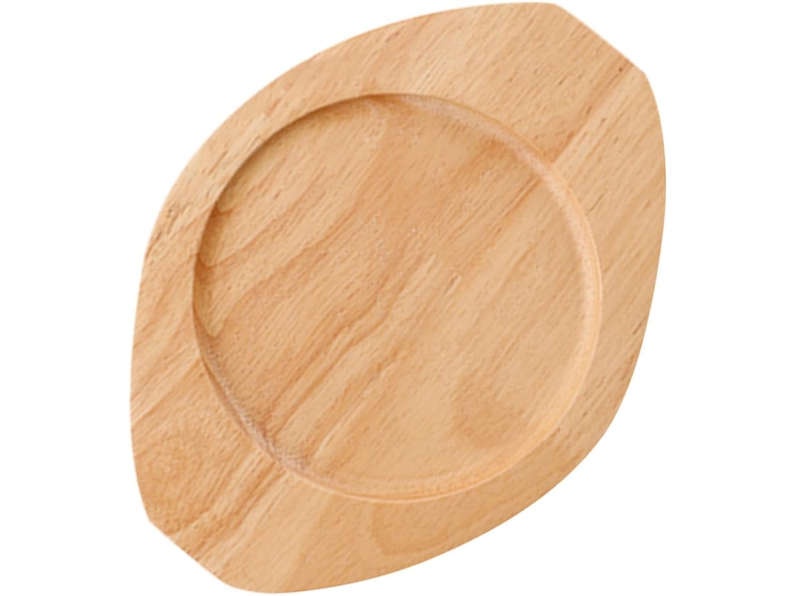 Apoio de mesa em madeira maciça com alforges, base com isolamento térmico, fácil de limpar.