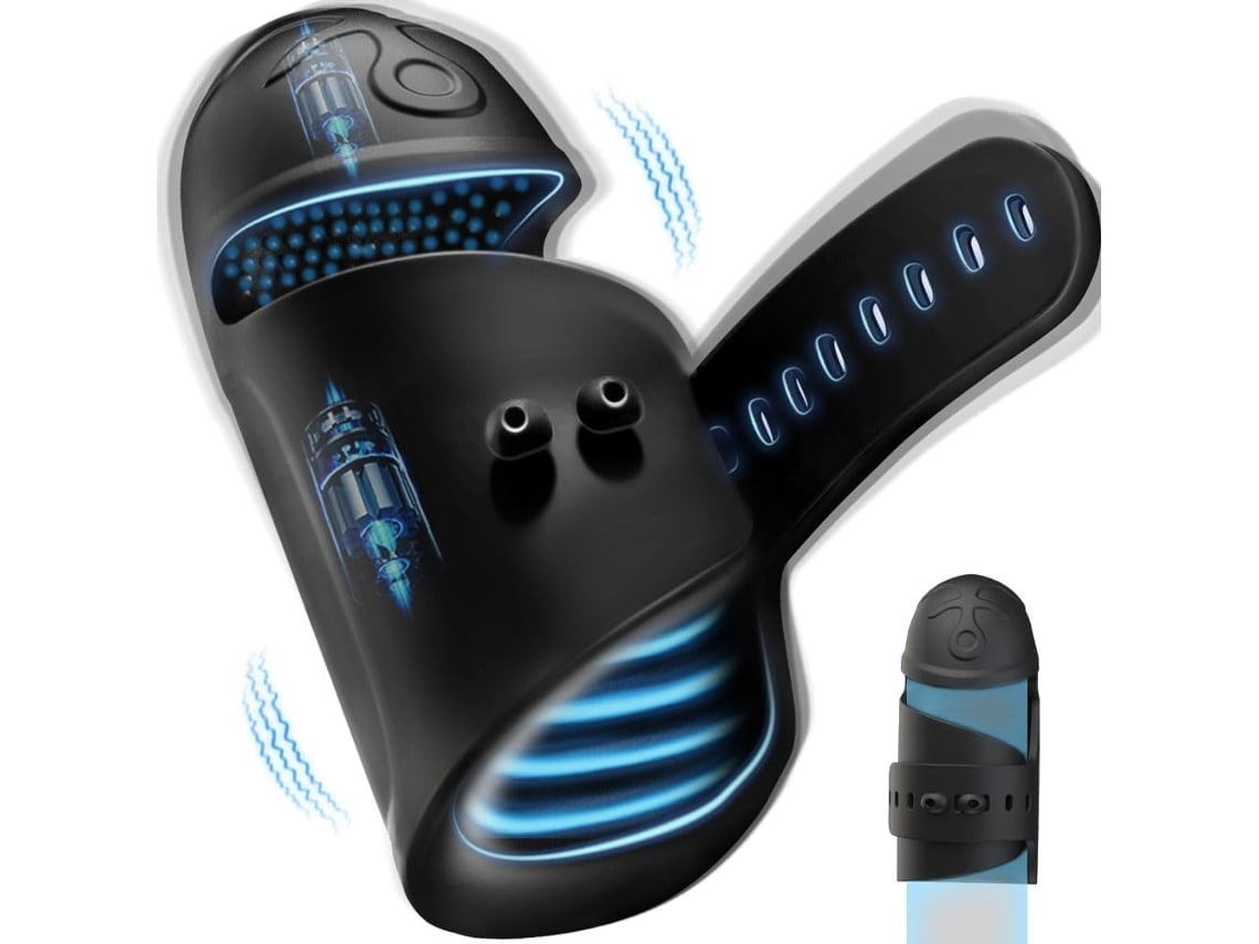 Masturbador Masculino Vibratório 360° Com Fivela, Treinador De Glans Com 10 Vibrações, Vibrador Peniano À Prova De Água Para Treino De Resistência