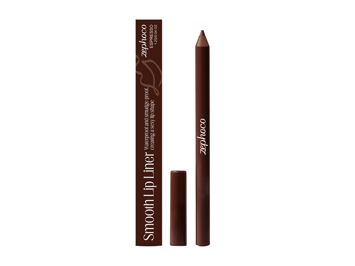 Lápis Labial Zephoco Waterproof Duração Longa Castanho Profundo Contorno Natural