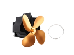 Ventilador De Parede Para Lareira Com 4 Lâminas Dourado