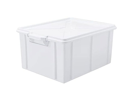 Caixa de Armazenamento de Plástico GIGANPLAST 50 X 40 X 26 Cm Tampa Branca