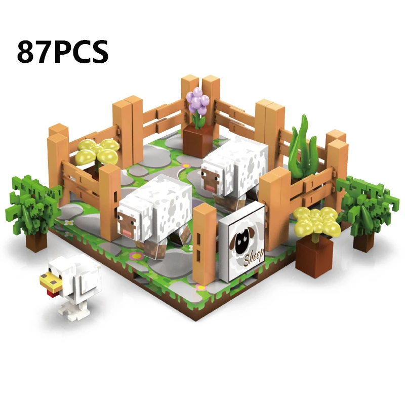 Conjunto De Blocos De Construção Magnéticos "faça Você Mesmo" Com Tema De Zoológico (ovelhas)