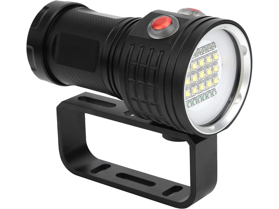 Lanterna Mergulho 500w Branco Vermelho Azul 80m Ipx8 Fotografia Preto Yizhood