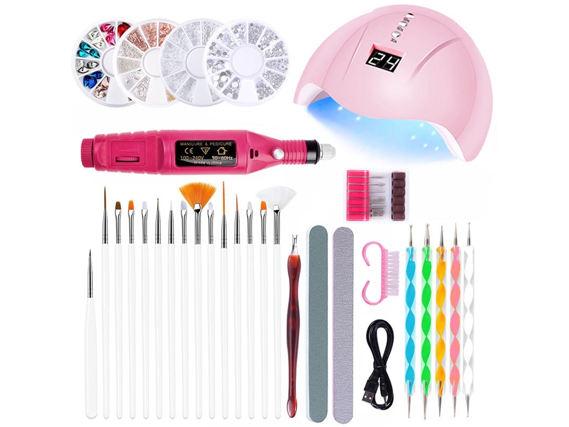 Conjunto De Ferramentas De Manicure Com Lâmpada De Manicure Lixa De Unha 01 Yunzii