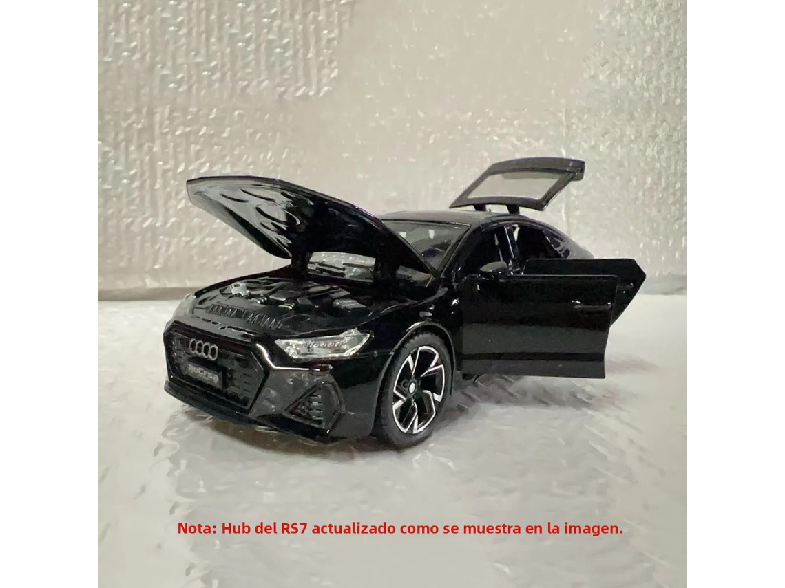 (rs7 Preto) Miniatura Rs7 Rs6 Em Escala 1:32, Feita Em Metal Fundido, Com Portas Que Abrem, Luzes E Efeitos Sonoros.