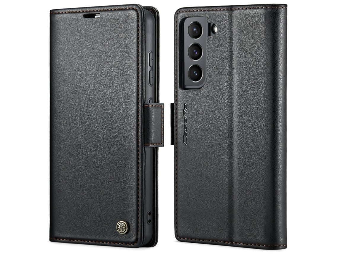 Capa Para Samsung Galaxy S22 Plus 5g Borboleta Fivela Litchi Textura De Telefone De Couro Rfid Antirroubo Preta