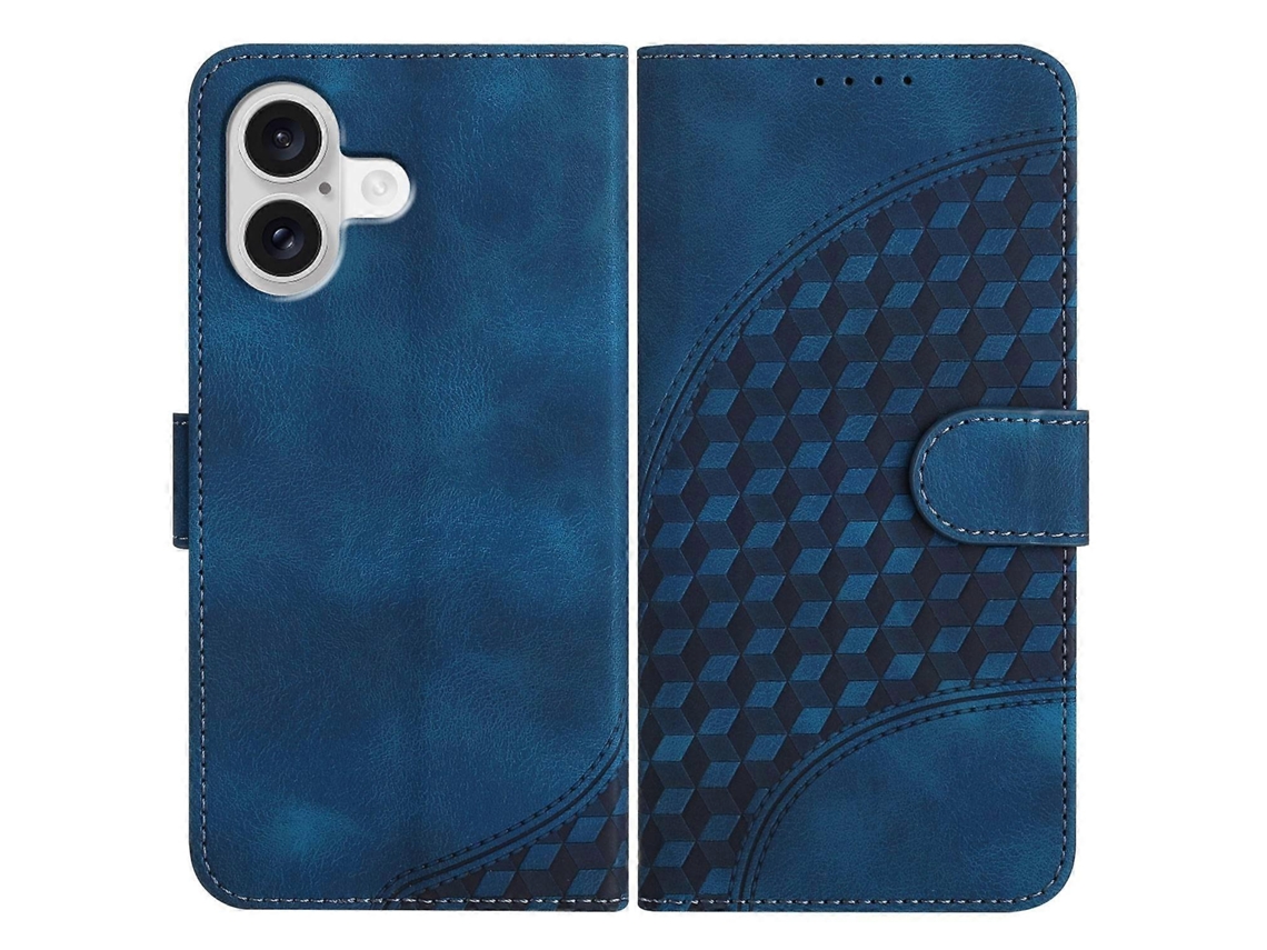 Capa De Couro Com Alça De Pulso E Estampa De Diamante Para Iphone 17