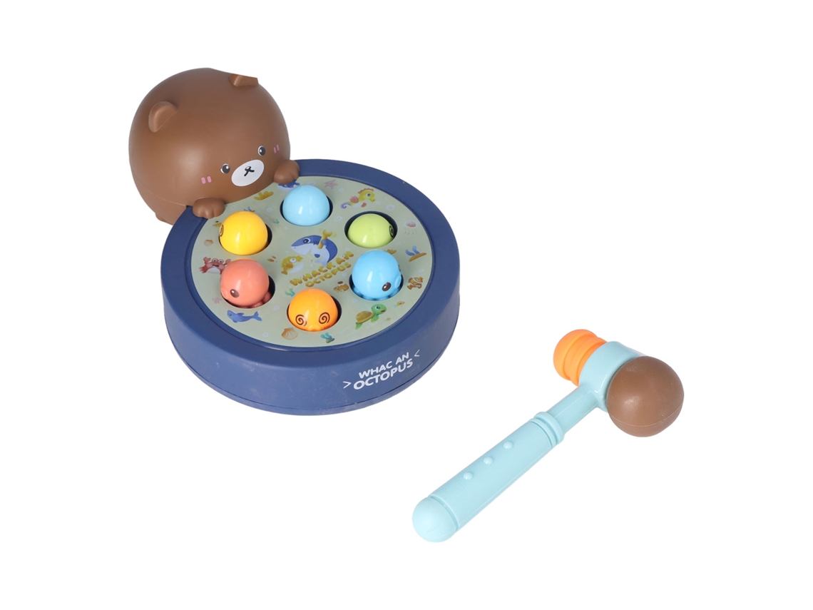 Ats juego de Golpear Topos Interactivo Educativo para Niños Con Martillo Oso Marrón para Mayores de 3 Años