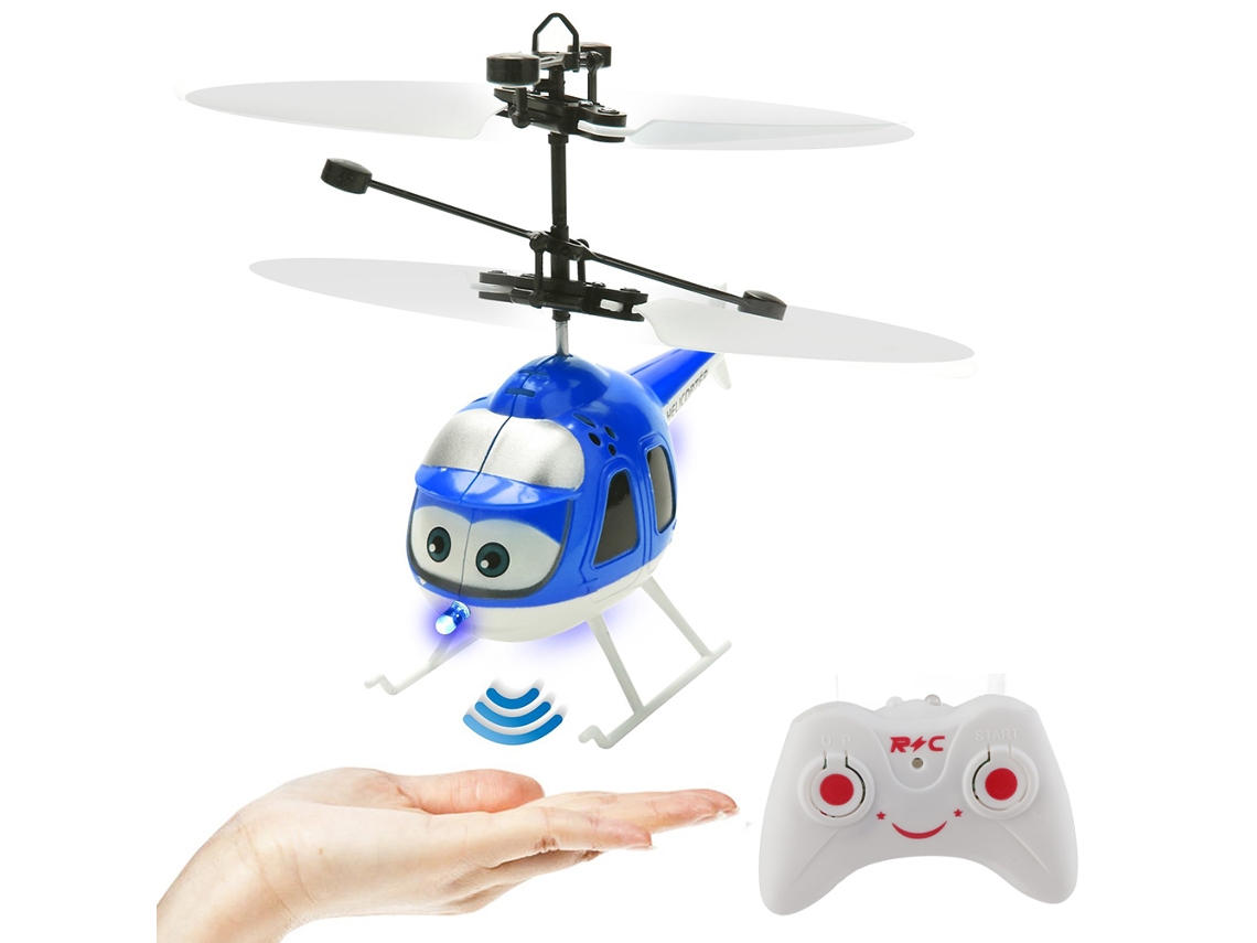 Helicóptero de brinquedo com controle remoto e sensor inteligente de LED