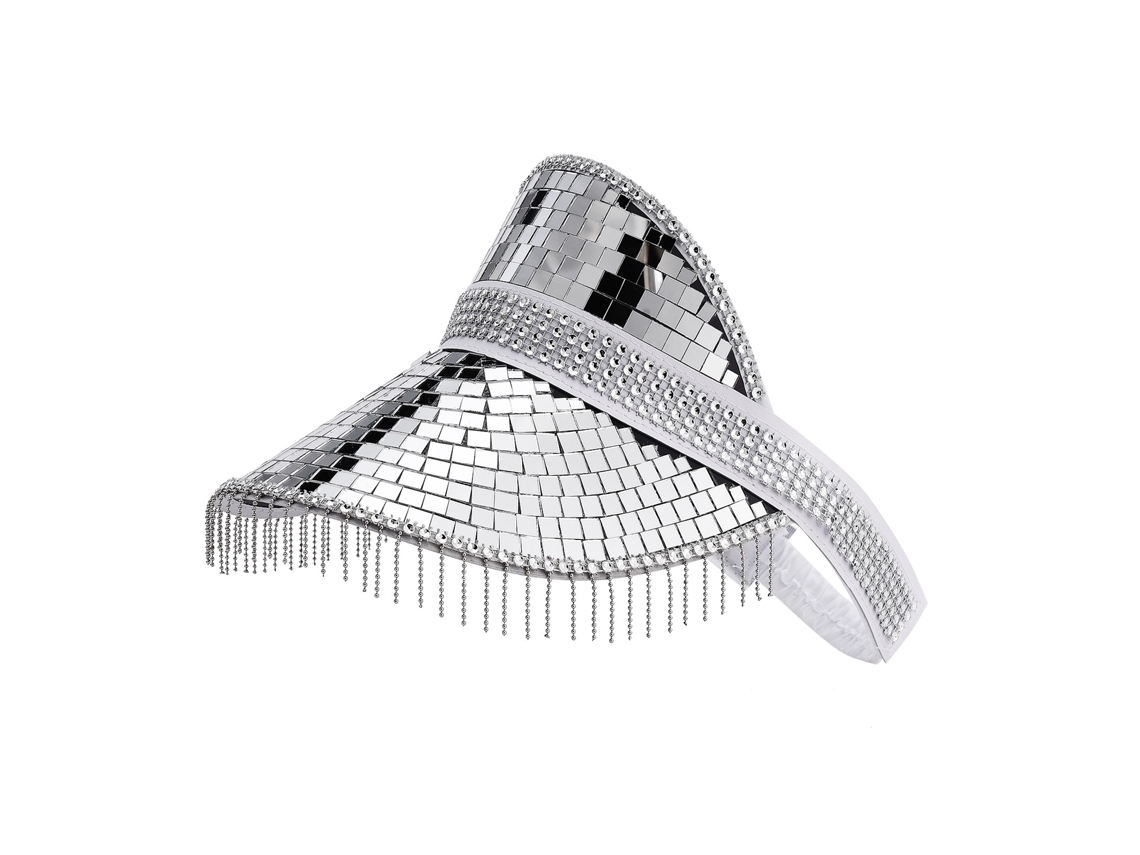 Chapéu de Sol Business com Glitter Prata para Praia | S/MARCA