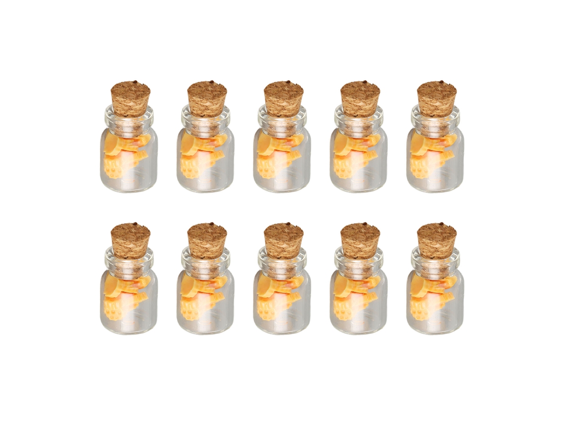 Mali 10pcs Lata de Alimentos Miniatura para Casinha de Boneca Decorativa Cute Bege