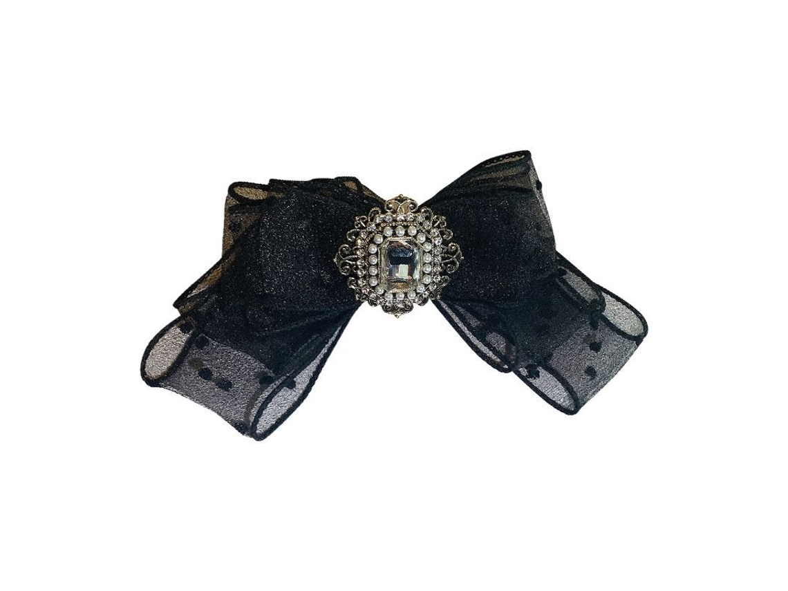Pinza De Cabelo De Arco Negro Para Meninas Clips Simples Com Franja Feito De Liga Eletrodepositada Para Ocasiões Casuais E Especiais