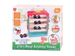 Torre De Atividades De Madeira Play Brinquedos Educativos Para Crianças