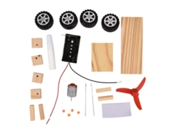 Primerox brinquedo Educativo Carro Eólico Diy Madeira para Crianças Montagem Manual Ciência