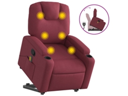 Stand Up Massage Recliner Chair, Stand Up Massage Recliner Chairs Vidaxl Vermelho Tecido