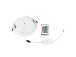 Lâmpada de Embutir Led 15w Rgbw com Controle Remoto, 16 Cores e 4 Modos Dimmable