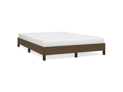 Bed Frame, Bed Frames Vidaxl Marrom Tecido (140 X 190 Cm)