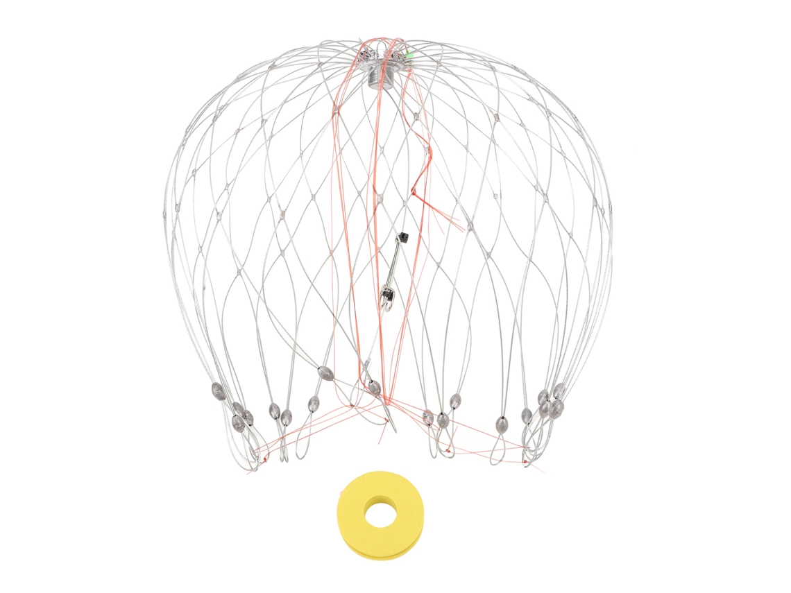 Jaula de Pesca Automática Aço Inox 62cm Portátil