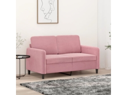 Vidaxl Sofá De 2 Lugares Veludo 120 Cm Rosa