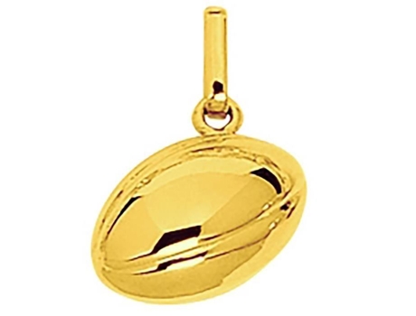 Pendente Brillaxis Bola De Rugby Ouro Amarelo 18 Quilates 750/1000 Mulher