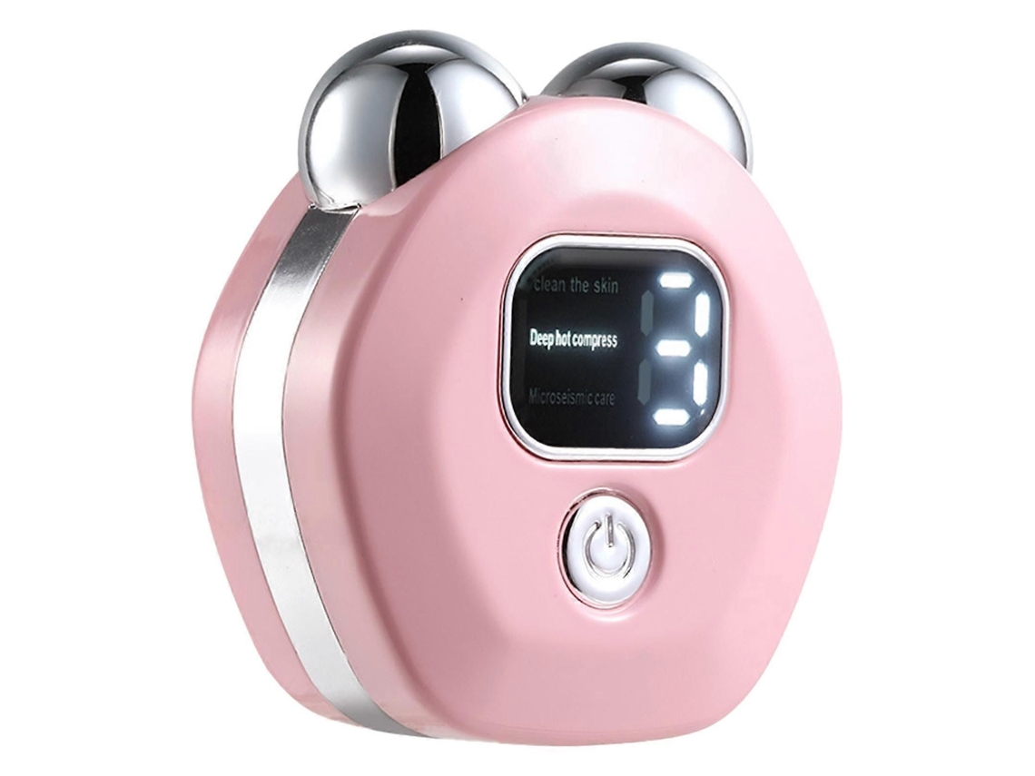 Massageador Facial Portátil para Viagem com Terapia de Calor, Pequeno e Recarregável, Dispositivo Beleza Re Laxamento da Pele, Branco. GOKOCO
