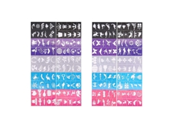 200Pcs Estênceis para Tatuagens Brilhantes para Decorações de Halloween ALLINLESS