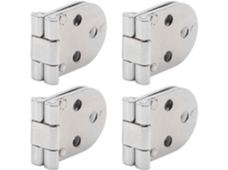 Conjunto De 4 Dobradiças Dobráveis Cromadas Brilhantes Para Mesa, Dobradiças De Canto Metal Reforçado 30x80mm Para