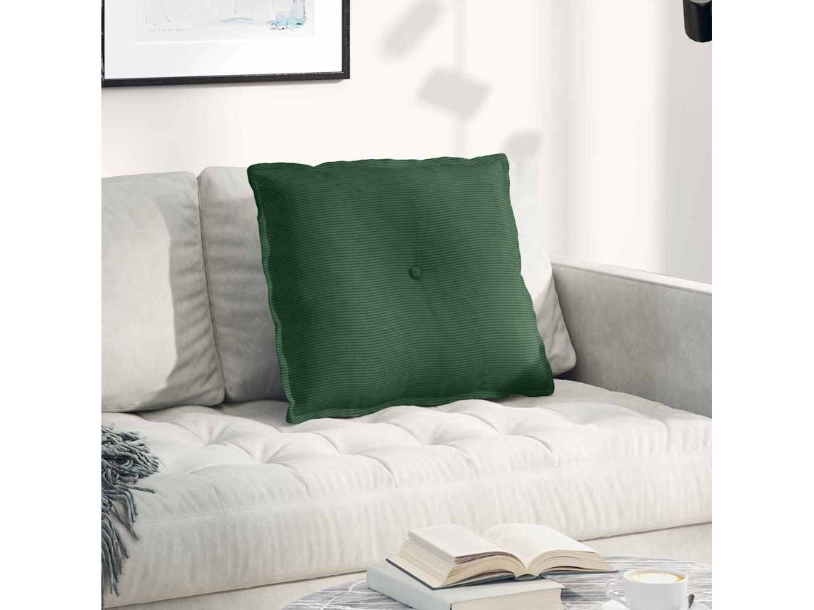 Vidaxl Travesseiro Para Costas Verde Selva 60 X 50 Cm