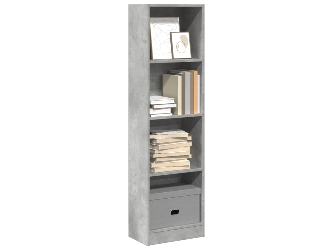 Vidaxl Estante 40x24x143 Cm Derivados De Madeira Cinzento Cimento