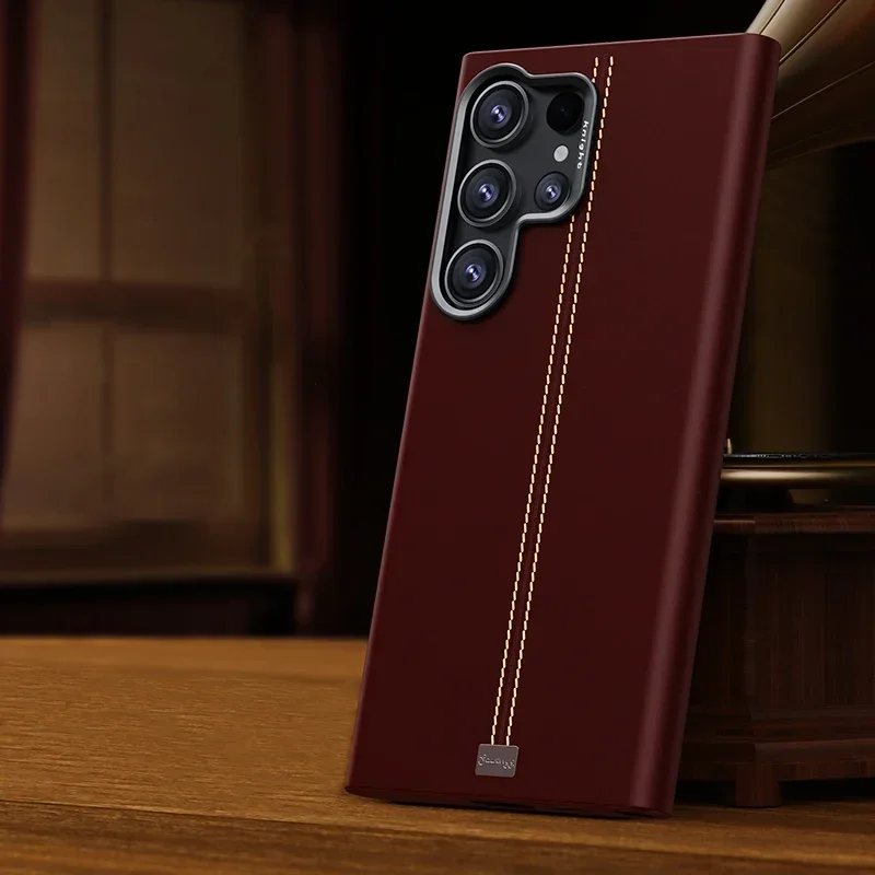 (vermelho, Galaxy S23 Ultra) Capa Para Celular, Compatível Com Carregamento Sem Fio Magnético, Acabamento Fosco Anti-impressão Digital