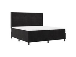 Conjunto 1 Cama Box Vidaxl Preto Veludo (180 X 200 Cm)