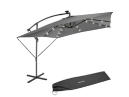 Guarda-Sol Sunna com Luzes Solares Led e Manivela 2 5 X 2 5 M TECTAKE