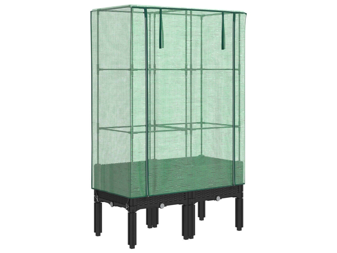 Raised Bed, Raised Beds Vidaxl Preto Polipropileno (80 X 40 X 140 Cm)