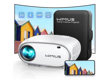 Projetor Bluetooth 5g Wifi 10000 Lumens, Wimius Full Hd 1080p Projetor 4k Suportado