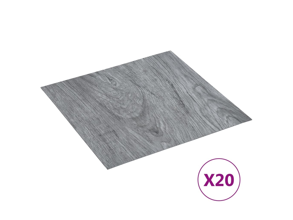 Tãbuas De Assoalho Autoadesivas 20 Pcs 1,86mâ² Pvc Cinza Claro DKD HOME DECOR