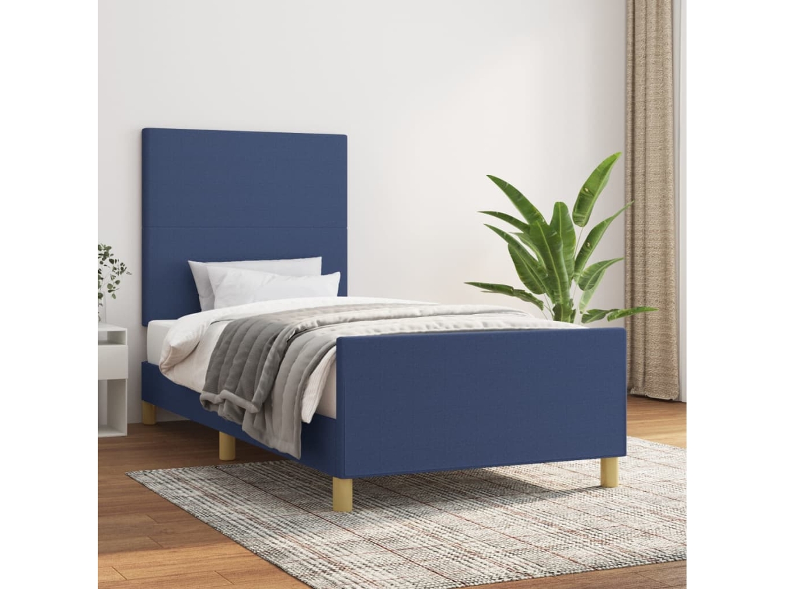 Vidaxl Estrutura De Cama Sem Colchão 80x200 Cm Azul