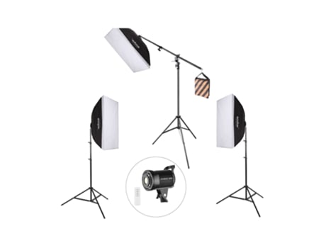 Pack Iluminação Estúdio Foto e Vídeo Kit 3 Softboxes 60X90 135W Bicolor com Comando ANDOER