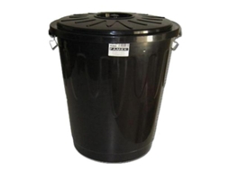 Cubo basura bin negro 100 litros plastico con tapa pamex