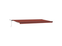 Toldo Retrátil Automático Com Led Laranja E Marrom Vidaxl (600 X 350 Cm)