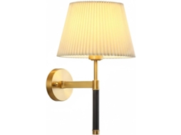 Aplique De Parede Amarelo E14 Moderno Clássico Com Cúpula De Tecido