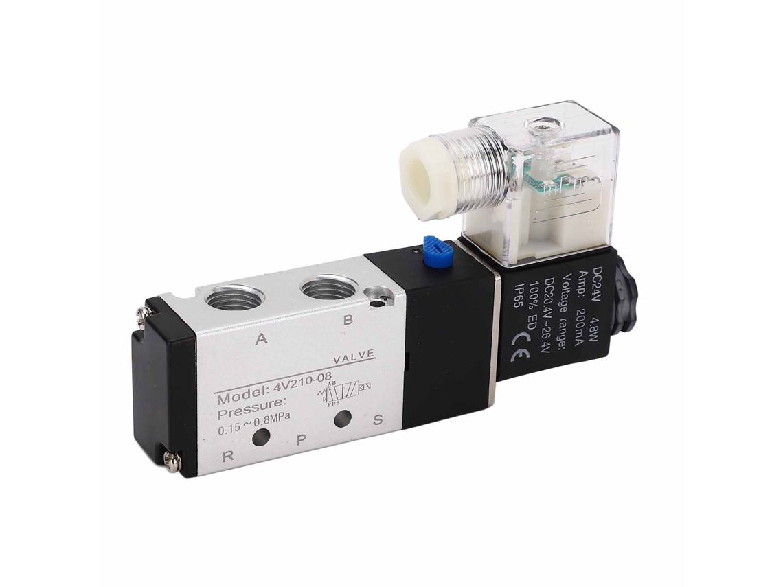 Válvula Solenóide Elétrica Laxiscreed 2 Posições 5 Vias Com Drenagem Automática Para Sistemas Automatizados