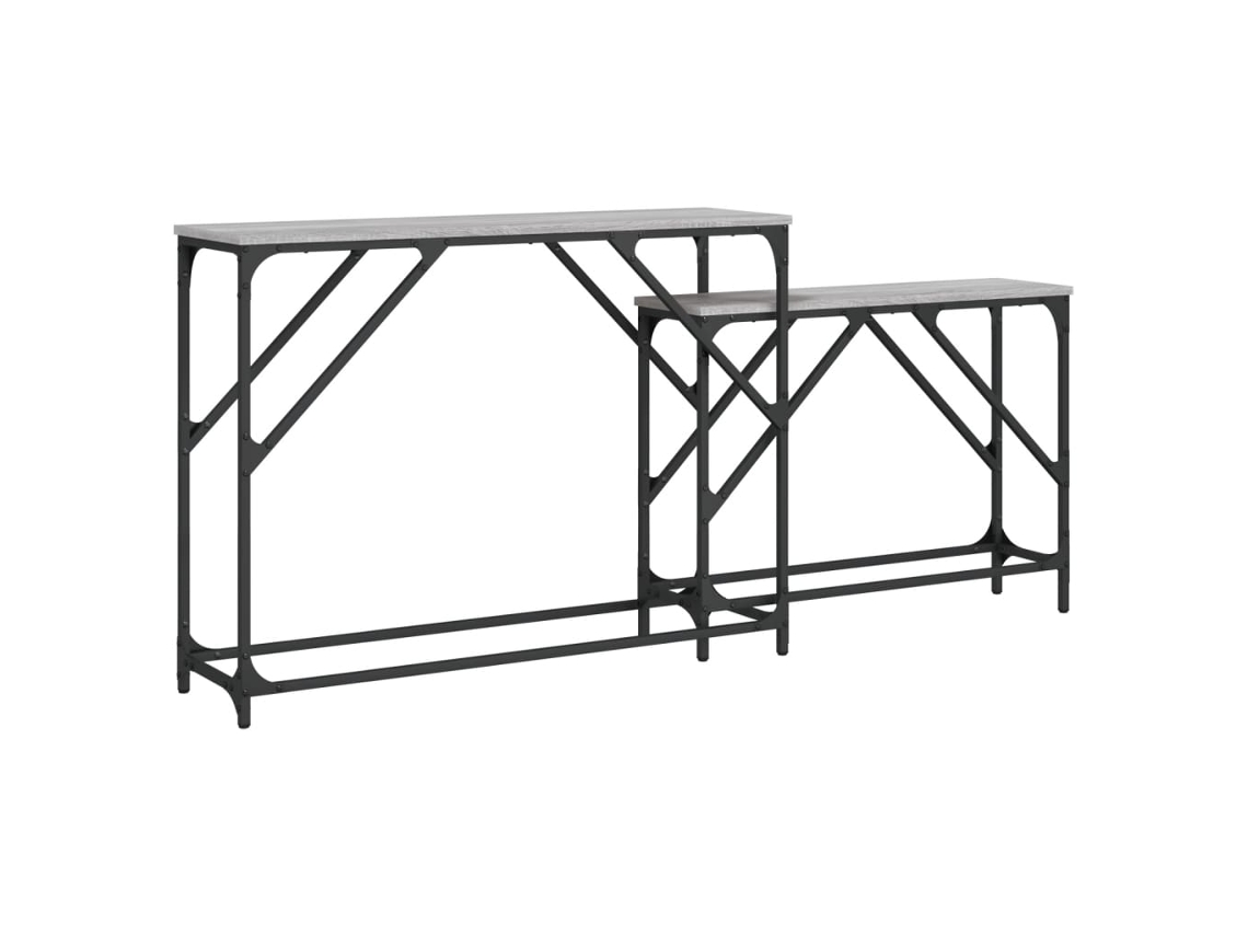 Nesting Console Table, Nesting Console Tables Vidaxl Cinzeto Madeira Processada (n/a)